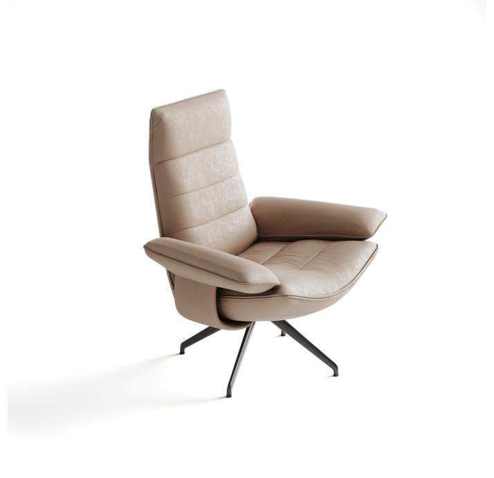 Кресло YOGA KING B107B/53/TOGO GREGE/-/В цвет ткани/P752 (Black)/E