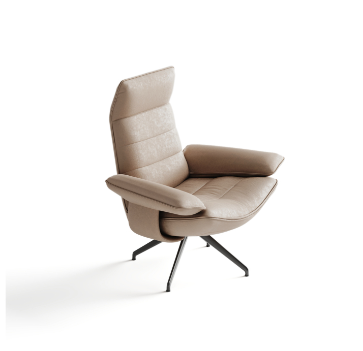 Кресло YOGA KING B107B/53/TOGO GREGE/-/В цвет ткани/P752 (Black)/E