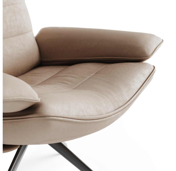 Кресло YOGA KING B107B/53/TOGO GREGE/-/В цвет ткани/P752 (Black)/E