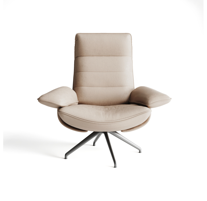 Кресло YOGA KING B107B/53/TOGO GREGE/-/В цвет ткани/P752 (Black)/E