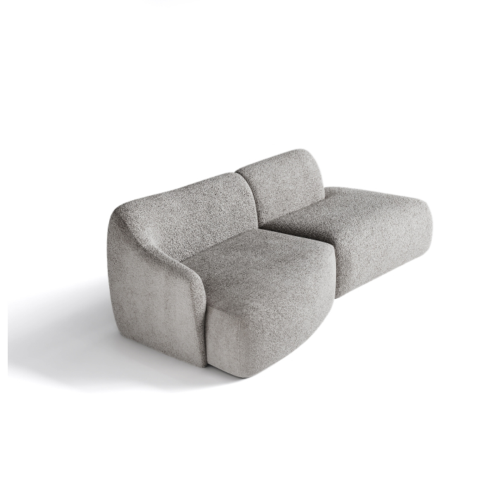 Диван OASIS B128-282-88T/57/VIVA SILVER/BULTEX/встроенные/