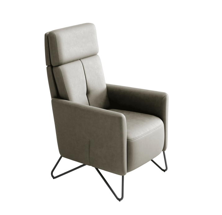 Кресло ALVA KING 78/52/KENIA SMOKE/DYNASPRING/P802 (Black)/E