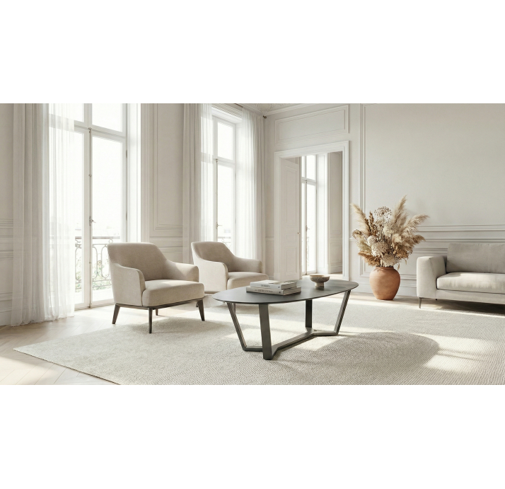 Стол журнальный COMO COFFEE TABLE CON PIGRS  140X82X42 СМ. (NRM00426)