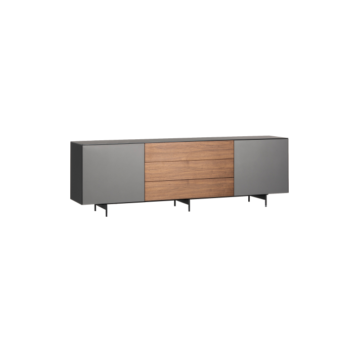 Комод CUSTOM SIDEBOARD GRPC GLASS GRPC GLASS WALNUT 230X45X73 СМ. (NRM00430)