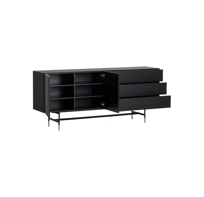 Комод CUSTOM SIDEBOARD BLKC GLASS BLKC GLASS BLKC GLASS 200X45X88 СМ. (NRM00433)