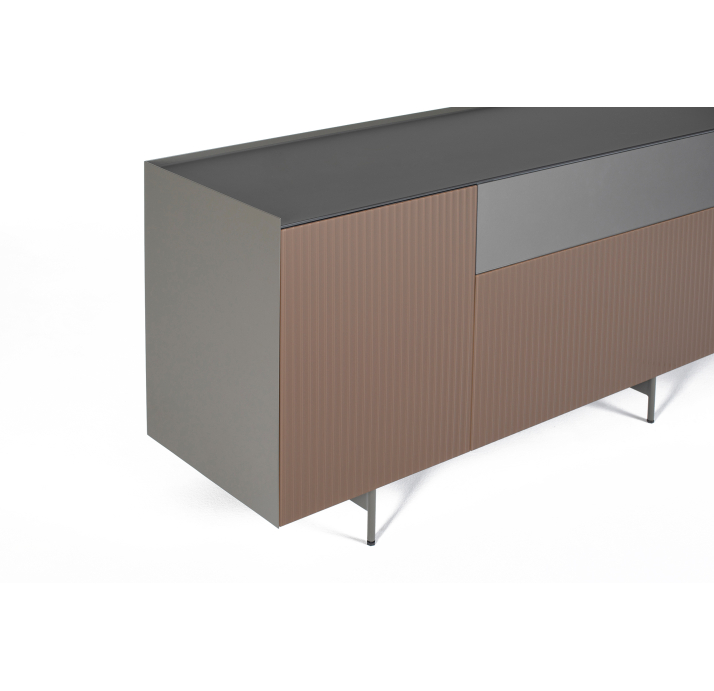 Комод CUSTOM SIDEBOARD GRPC GLASS BLKC GLASS CPNR WAVE GLASS 230X45X73 СМ. (NRM00434)