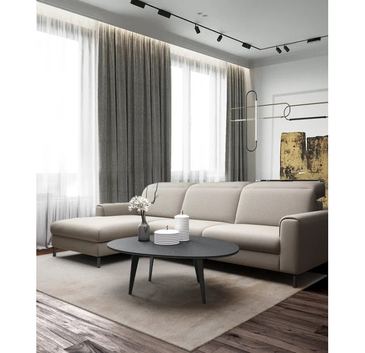 Диван FONTANE C110-300-220S/-/M/CAMINO PERLE/VISCOTEX/01 BRUSHED/E,Z,MR,E,Z,E