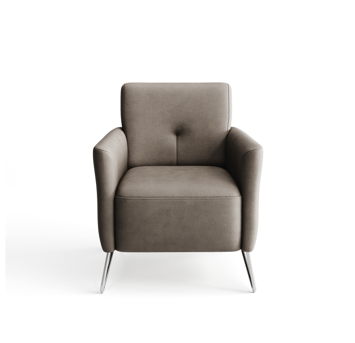 Кресло ALVA QUEEN 78/52/KENIA GREY/DYNASPRING/P800 (Brushed)/