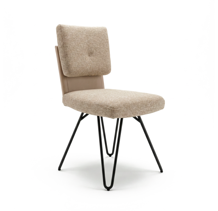 Стул интерьерный ALVA DINING CHAIR LUANDO GREGE  Черный (F100BLACK) (ROM03350)