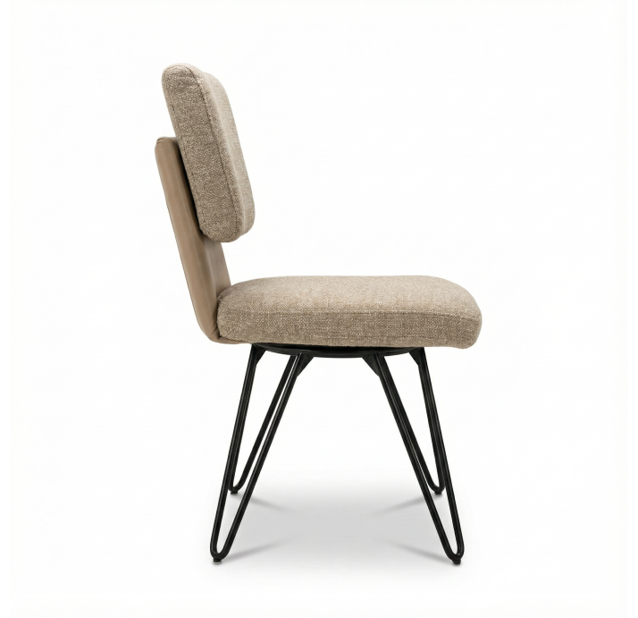 Стул интерьерный ALVA DINING CHAIR LUANDO GREGE  Черный (F100BLACK) (ROM03350)