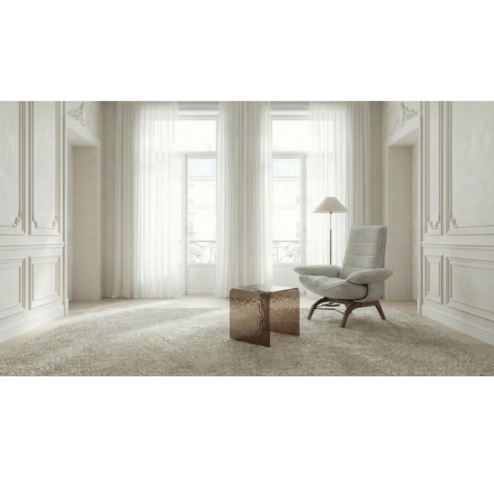 Стол журнальный LUMINARY COFFEE TABLE BRONZE CLEAR BRONZE CLEAR HAMMERED  100X65X38 СМ. (NRM00674)