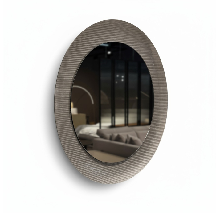 Зеркало настенное WHISPER MIRROR SMOKY RIBBED PAINTED 120X9X120 СМ. (NRM00850)