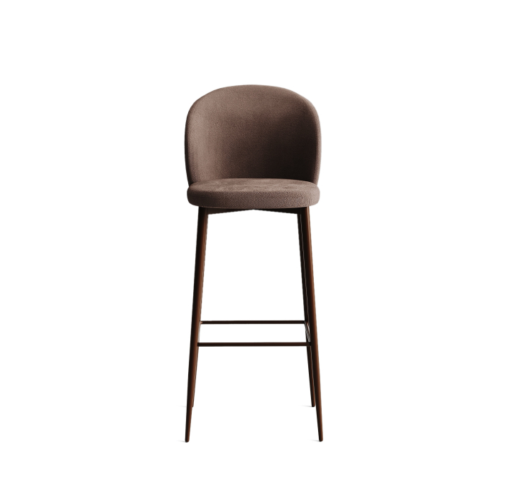 Стул полубарный EVA BAR STOOL TESSUTO FABRIC BROWN BROWN FRAME Коричневый (NRM00912)