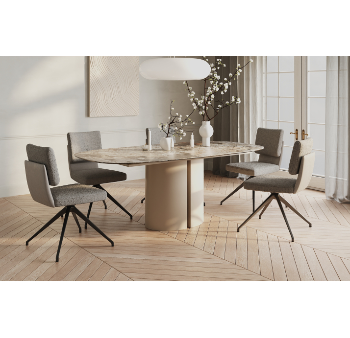 Стол обеденный CRESCEND DINING TABLE QGTT N. MOOD TUNDRA NMTC 220X100X75 СМ. (NRM00976)