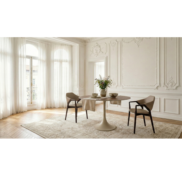 Стол обеденный JETTY DINING TABLE EMPT TAUPE 100X100X74 СМ. (NRM00974)