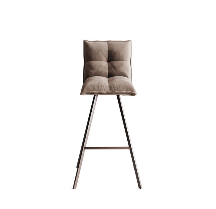 Стул полубарный TUNE BAR STOOL TESSUTO FABRIC BROWN BROWN FRAME Коричневый (NRM01030)