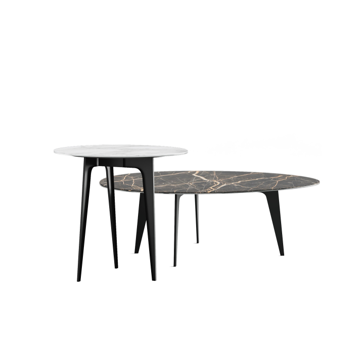 Стол журнальный KALLIOPE COFFEE TABLE BLACK NOIR DESIR MATT 111X94X37 СМ. (NRM01071)