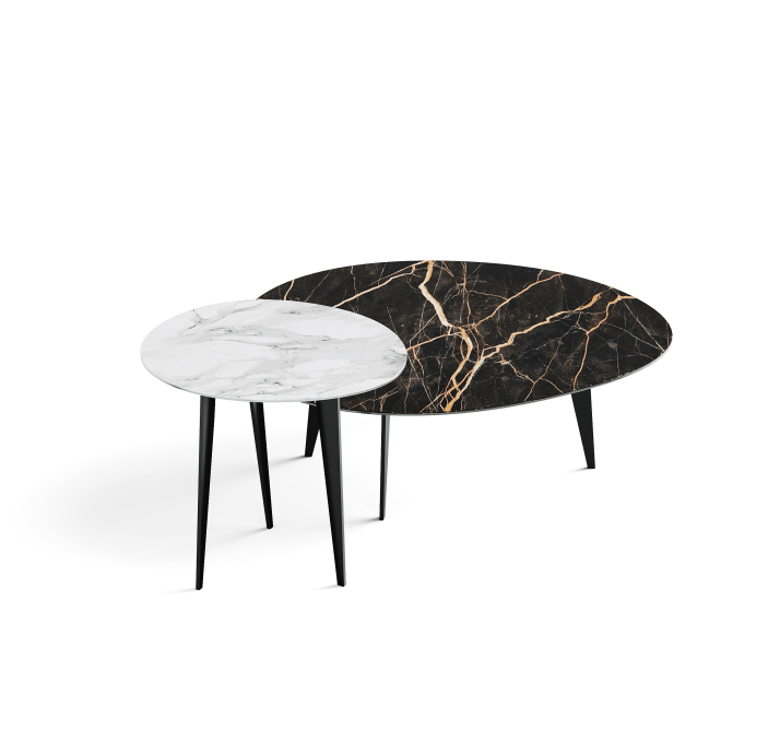 Стол журнальный KALLIOPE COFFEE TABLE BLACK NOIR DESIR MATT 111X94X37 СМ. (NRM01071)
