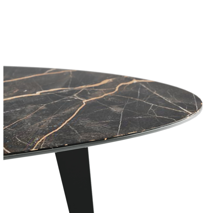 Стол журнальный KALLIOPE COFFEE TABLE BLACK NOIR DESIR MATT 111X94X37 СМ. (NRM01071)