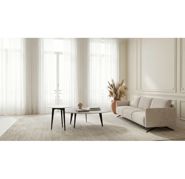 Стол журнальный KALLIOPE COFFEE TABLE BLACK TAUPE 111X94X37 СМ. (NRM01088)