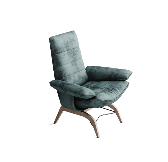 Кресло YOGA KING B107B/53/DIVA MINERAL/FORMATEX/В цвет ткани/P744 (Oak)/E