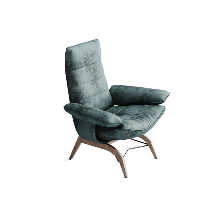 Кресло YOGA KING B107B/53/DIVA MINERAL/FORMATEX/В цвет ткани/P744 (Oak)/E