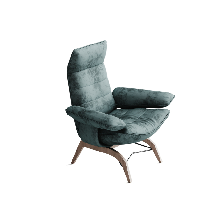 Кресло YOGA KING B107B/53/DIVA MINERAL/FORMATEX/В цвет ткани/P744 (Oak)/E