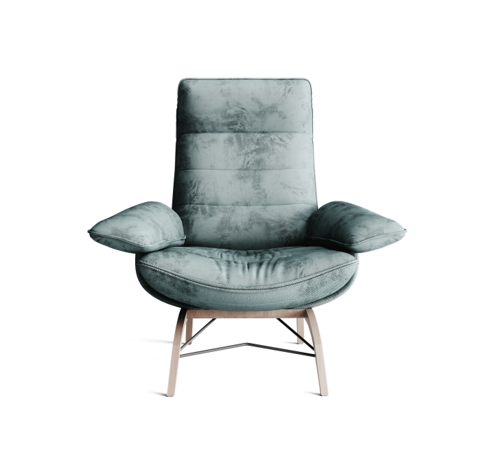 Кресло YOGA KING B107B/53/DIVA MINERAL/FORMATEX/В цвет ткани/P744 (Oak)/E