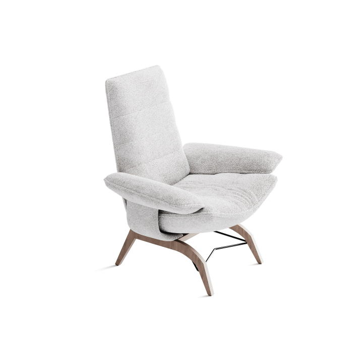 Кресло YOGA KING B107B/53/VIVA OFFWHITE/FORMATEX/Matching Stitching/P744 (Oak)/