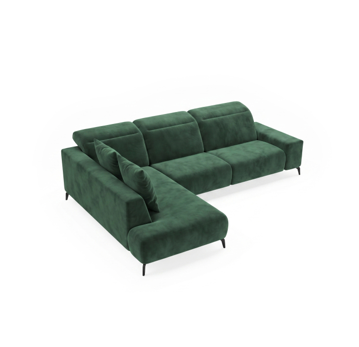 Диван ROMANO S210-320-101B/57/VELLUTI FOREST/VISCOTEX/Matching Stitching/02 WALNUT/E,E,E