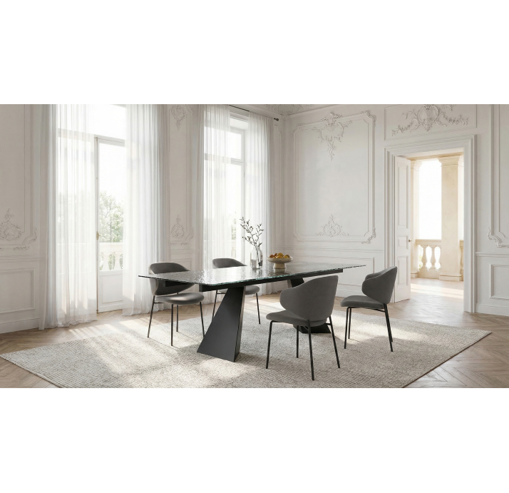 Стул интерьерный ADDA  AURA Aura-17-Dark-Grey BLACK FRAME Чёрный (BLK) (NRM01117)