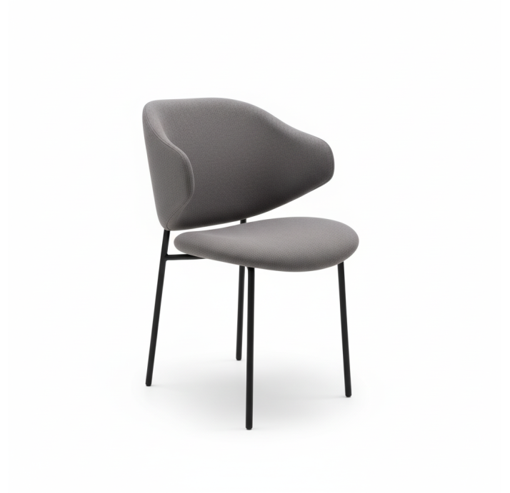 Стул интерьерный ADDA  AURA Aura-17-Dark-Grey BLACK FRAME Чёрный (BLK) (NRM01117)