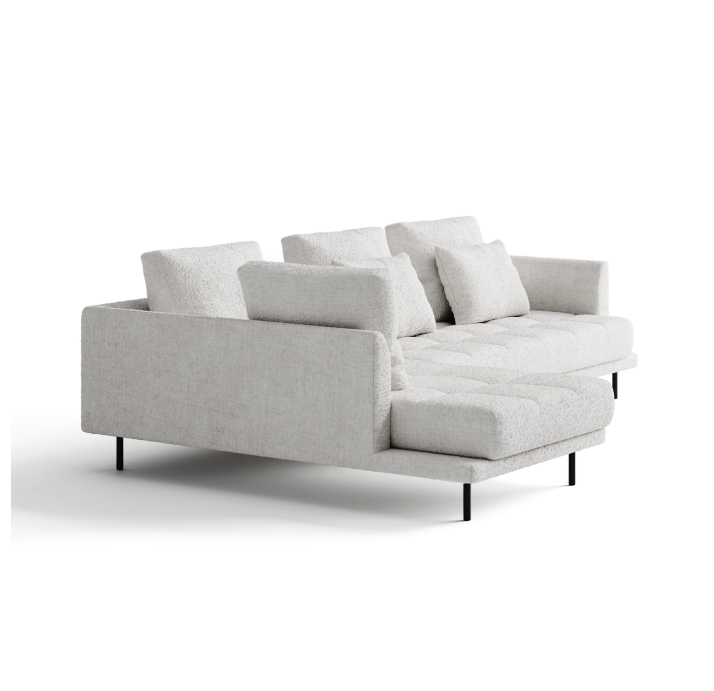 Диван LEMME 192-294-102B/74/STELLA Stella Milk/Утопающий/h 17 металл/