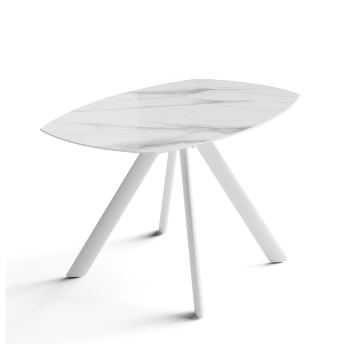 Стол обеденный AVANTI DINING TABLE WHITE GLOSSY WHITE MARBLE  135X87X76 СМ. (NRM01199)