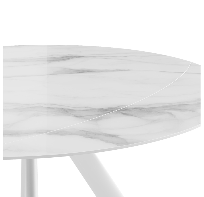 Стол обеденный AVANTI DINING TABLE WHITE GLOSSY WHITE MARBLE  135X87X76 СМ. (NRM01199)