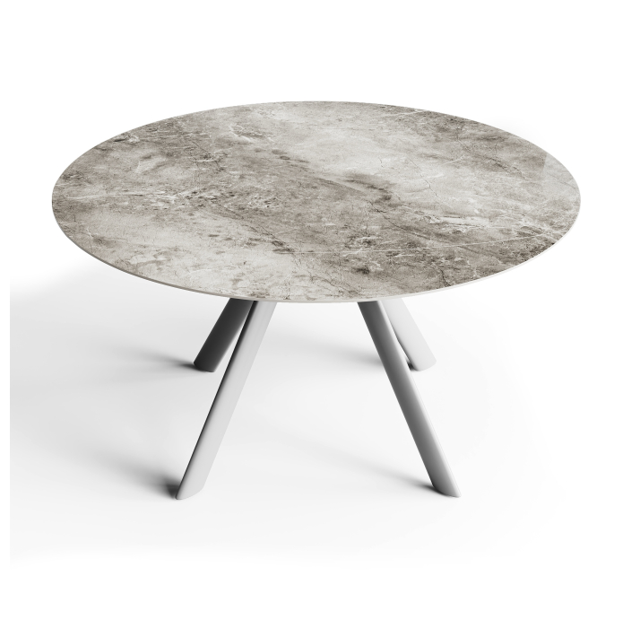 Стол обеденный AVANTI DINING TABLE ANTHRACITE GLOSSY GRAY MARBLE  135X87X76 СМ. (NRM01198)