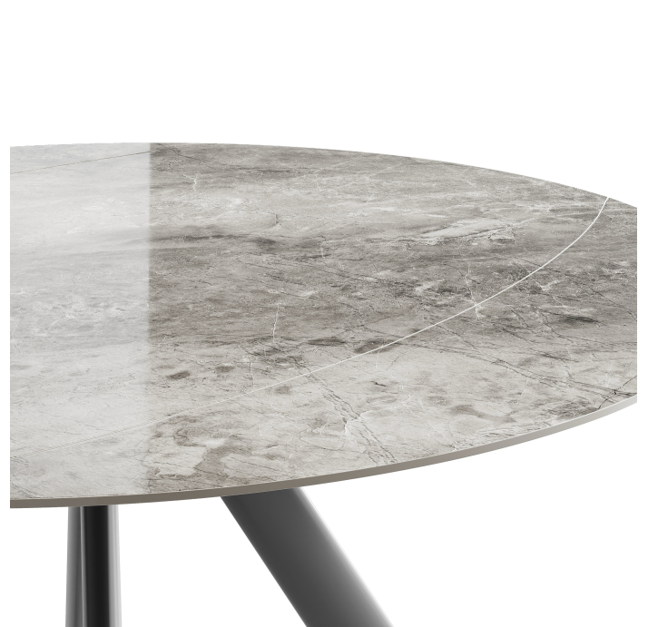 Стол обеденный AVANTI DINING TABLE ANTHRACITE GLOSSY GRAY MARBLE  135X87X76 СМ. (NRM01198)