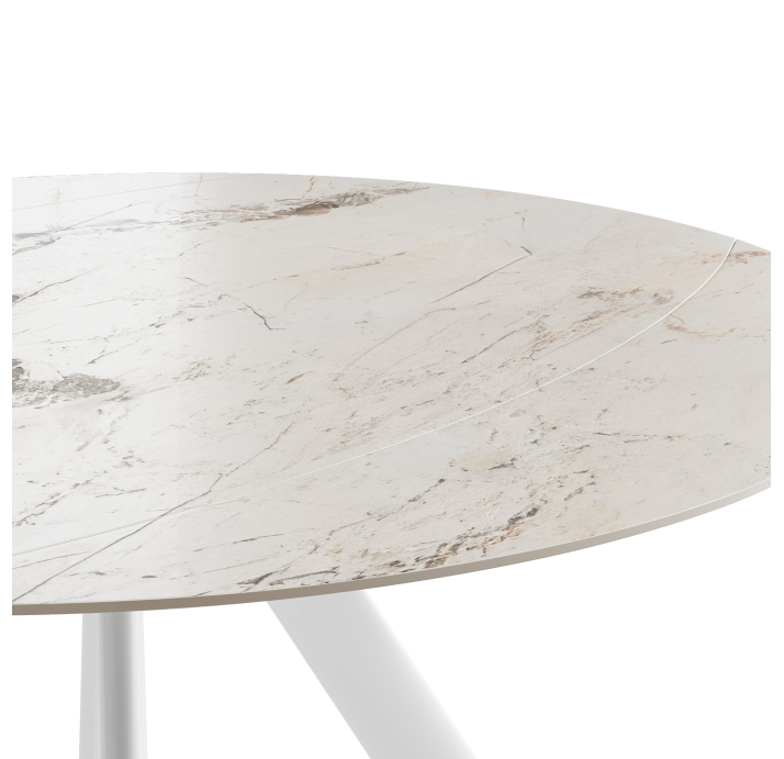 Стол обеденный AVANTI DINING TABLE WHITE GLOSSY PANDORA MARBLE  135X87X76 СМ. (NRM01237)