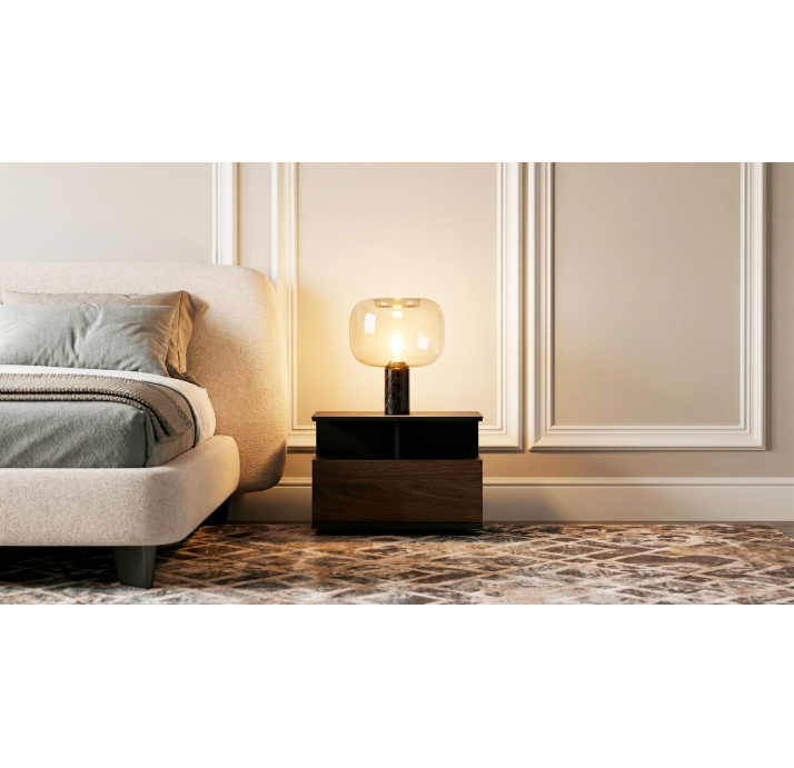 Светильник настольный DENOVO TABLE LAMP transparent black 23,4X21,4X28 СМ. (FUG00013)