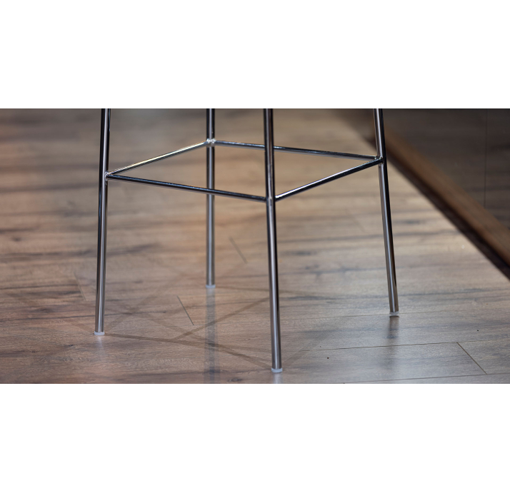 Стул барный MEST BAR STOOL JUGLANS JF1110 Glossy Metal Черный (FUG00012)
