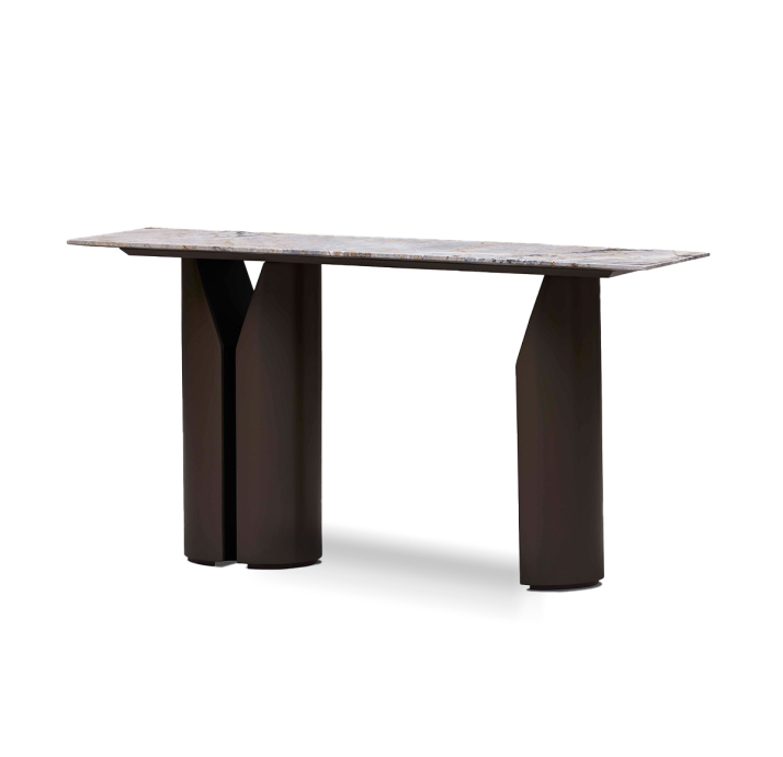 Консоль напольная FREYA CONSOLE TABLE Matte Ral 080 30 05 MARBLE AURA - 138X45X74,5 СМ. (FUG00023)