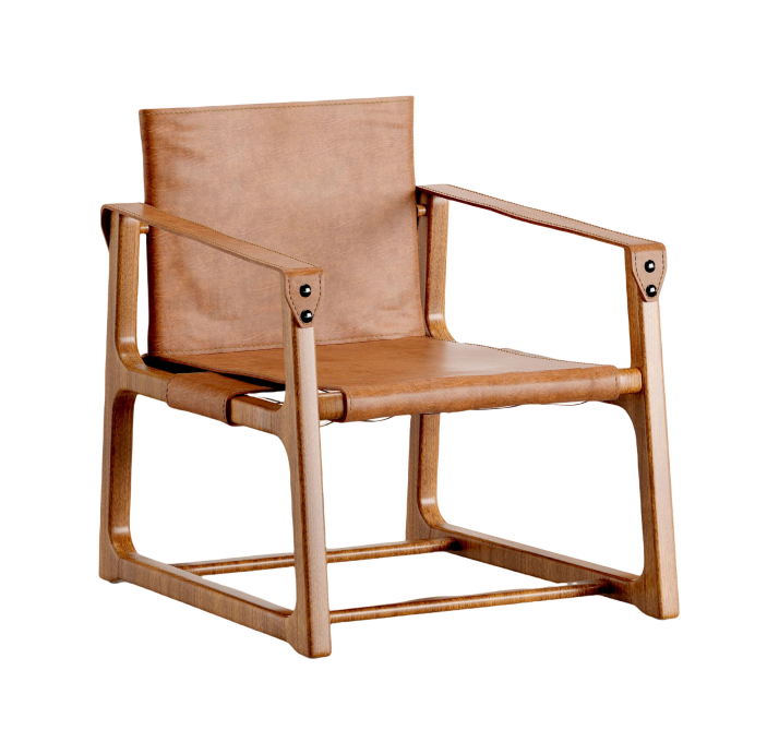 Кресло NORDEN 65/ZUMRUT KAHVE/Naturel Walnut/