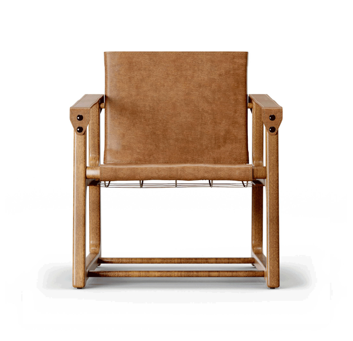 Кресло NORDEN 65/ZUMRUT KAHVE/Naturel Walnut/