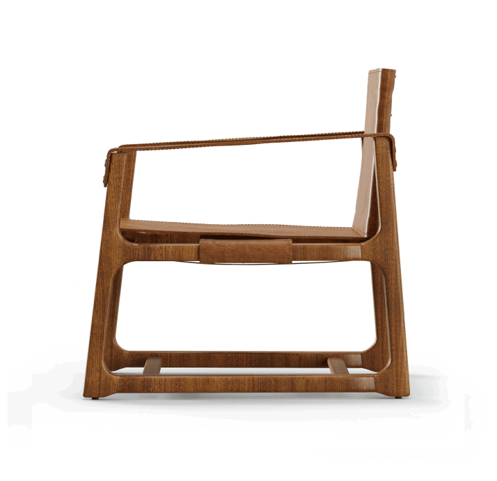 Кресло NORDEN 65/ZUMRUT KAHVE/Naturel Walnut/