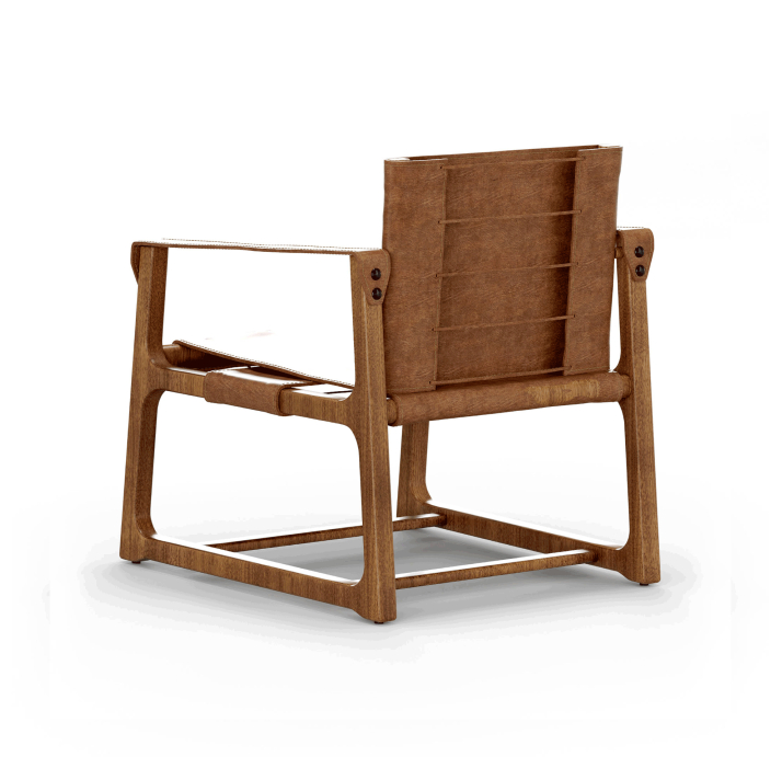 Кресло NORDEN 65/ZUMRUT KAHVE/Naturel Walnut/