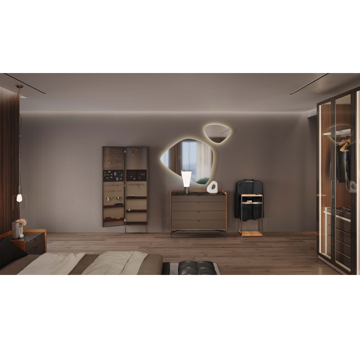 Комод MEST DRESSER Natural walnut veneer Rivera marble Matte LK17 Brown 112X48X91 СМ. (FUG00038)