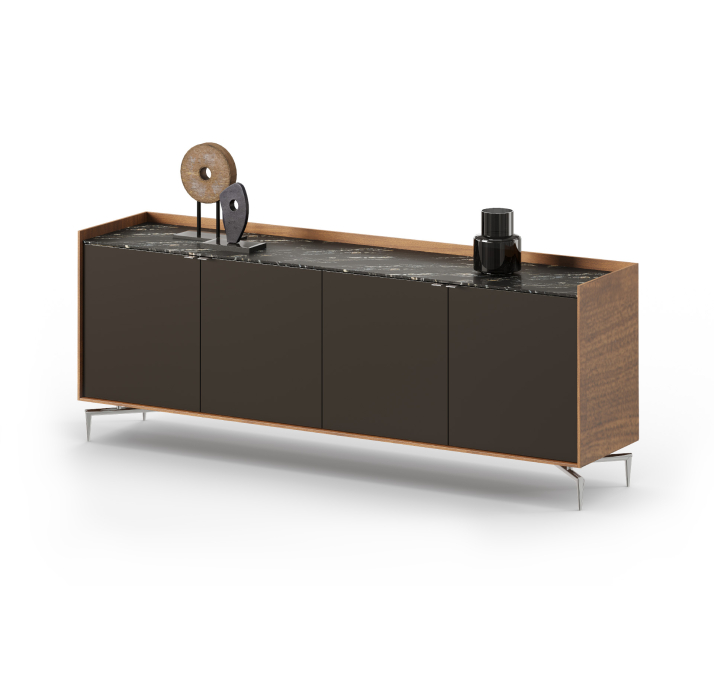 Комод MEST SIDEBOARD Natural walnut Marble Rivera Matte LK17 Brown 220X50X84 СМ. (FUG00041)