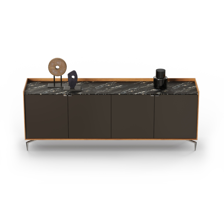 Комод MEST SIDEBOARD Natural walnut Marble Rivera Matte LK17 Brown 220X50X84 СМ. (FUG00041)