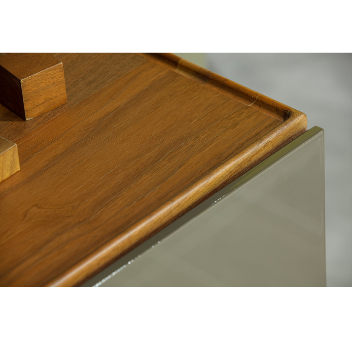 Комод LINS DRESSER Glossy LK17 Brown Natural walnut Glossy LK17 Brown 120X45X86 СМ. (FUG00058)