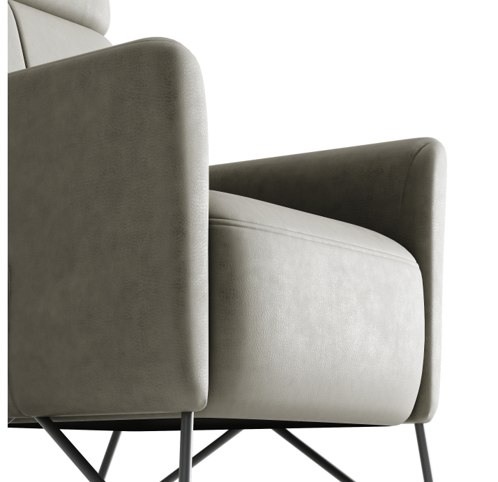 Кресло ALVA KING 78/52/KENIA SMOKE/DYNASPRING/P821/M-Relax